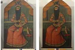 Fath 'Ali Shah - before and after restoration